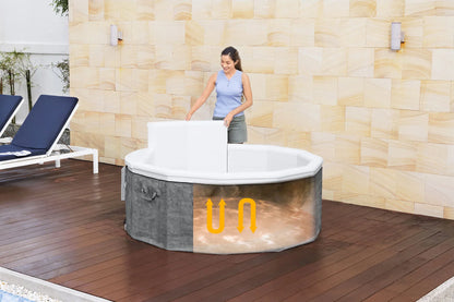 Lay-Z-Spa Carrara 6 Person AirJet Foam Wall Hot Tub