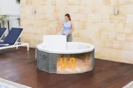 Lay-Z-Spa Carrara 6 Person AirJet Foam Wall Hot Tub - Image 5