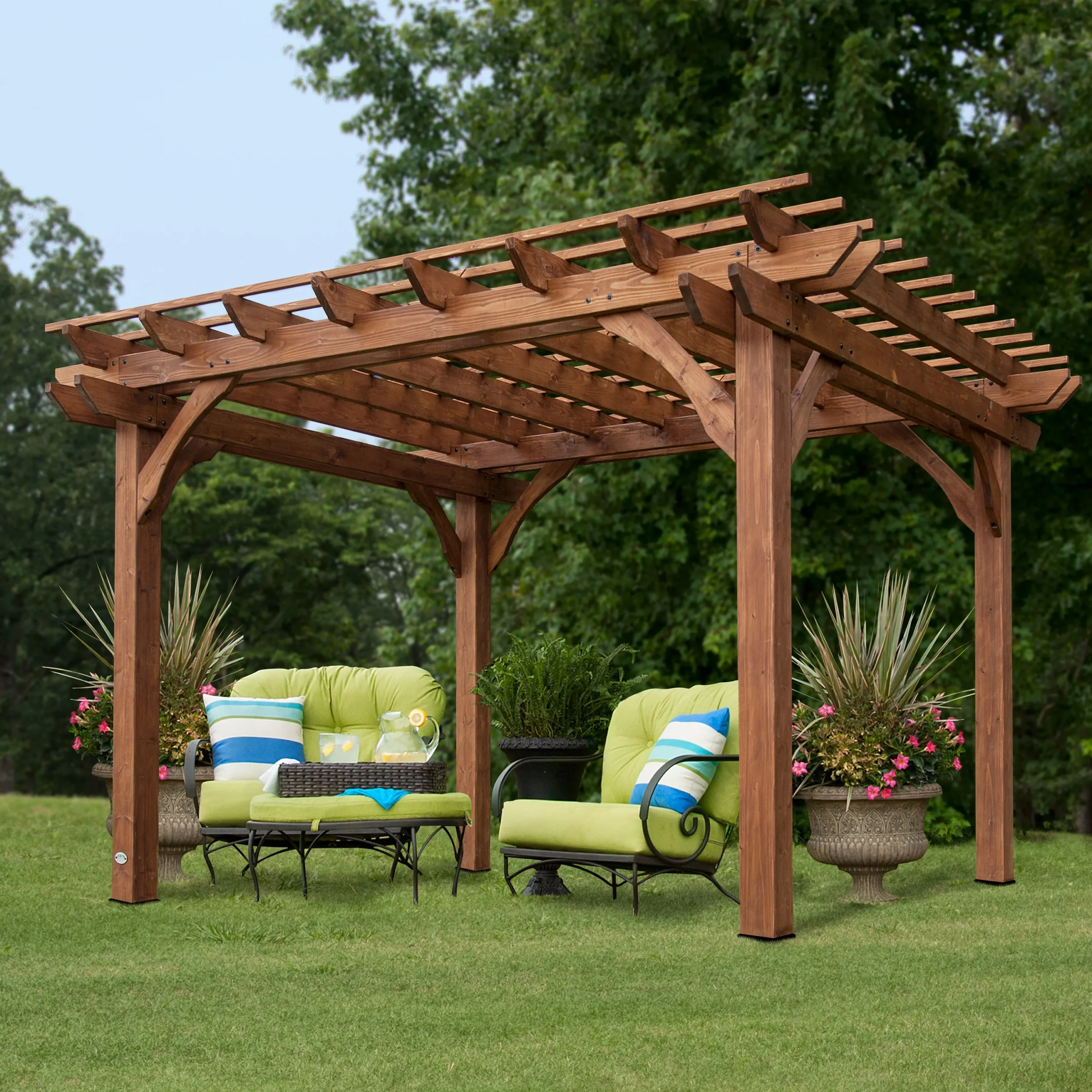 12x10-Pergola-Main.2jpg 3.6m x 3m Wood Pergola (12ft x 10ft) - Image 1