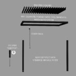 3.6m X 3.1m Evanston Wall Mounted Louvered Pergola - Image 11